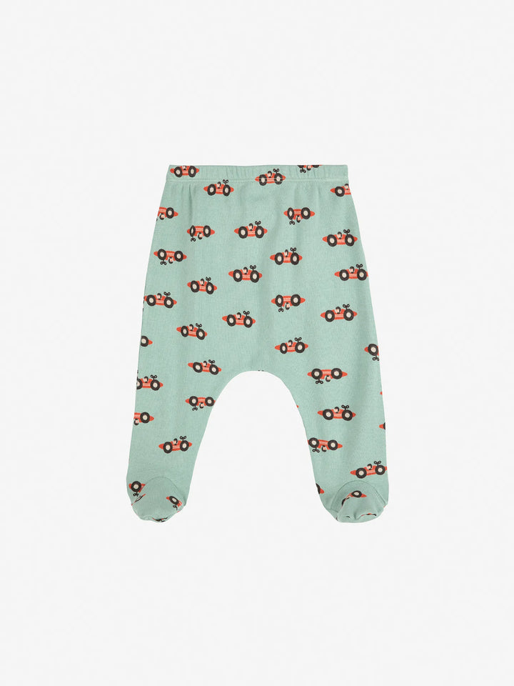 Leggings con pies estampado Race Car