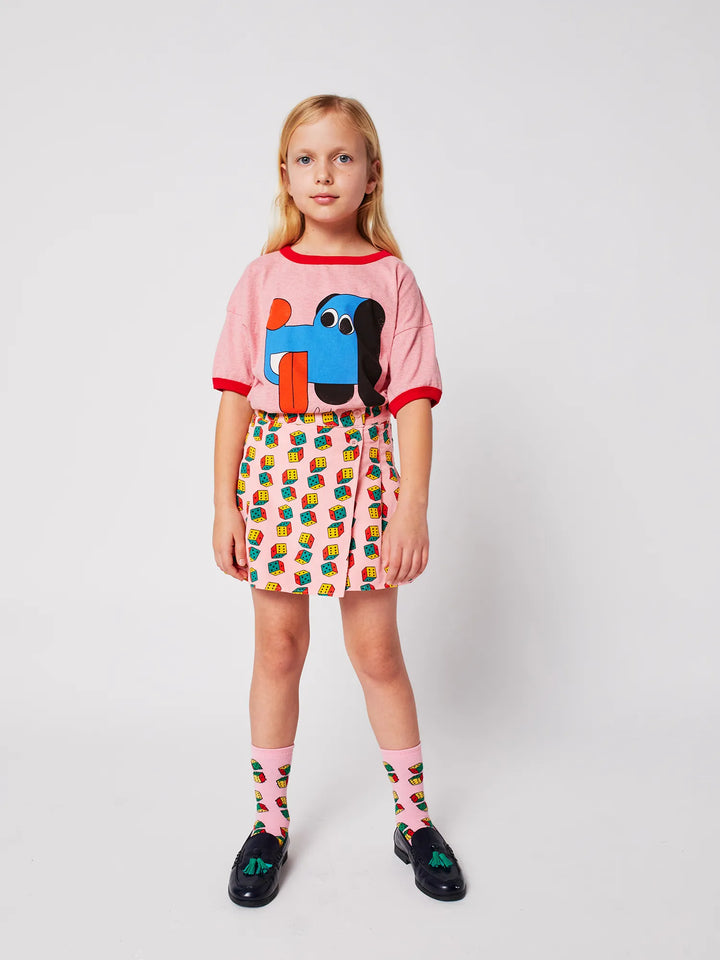 Dices all over mini corduroy skirt