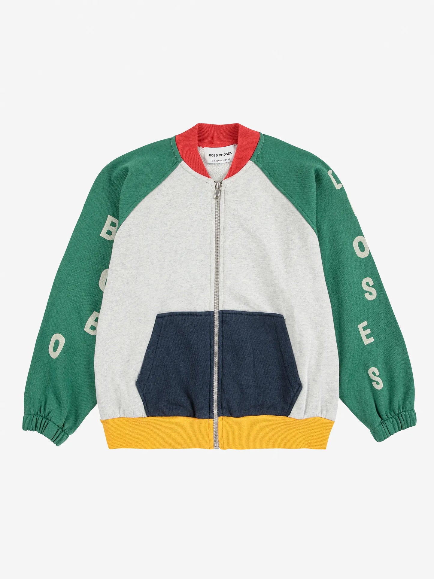 Bobo Choses color block zipped sweatshirt