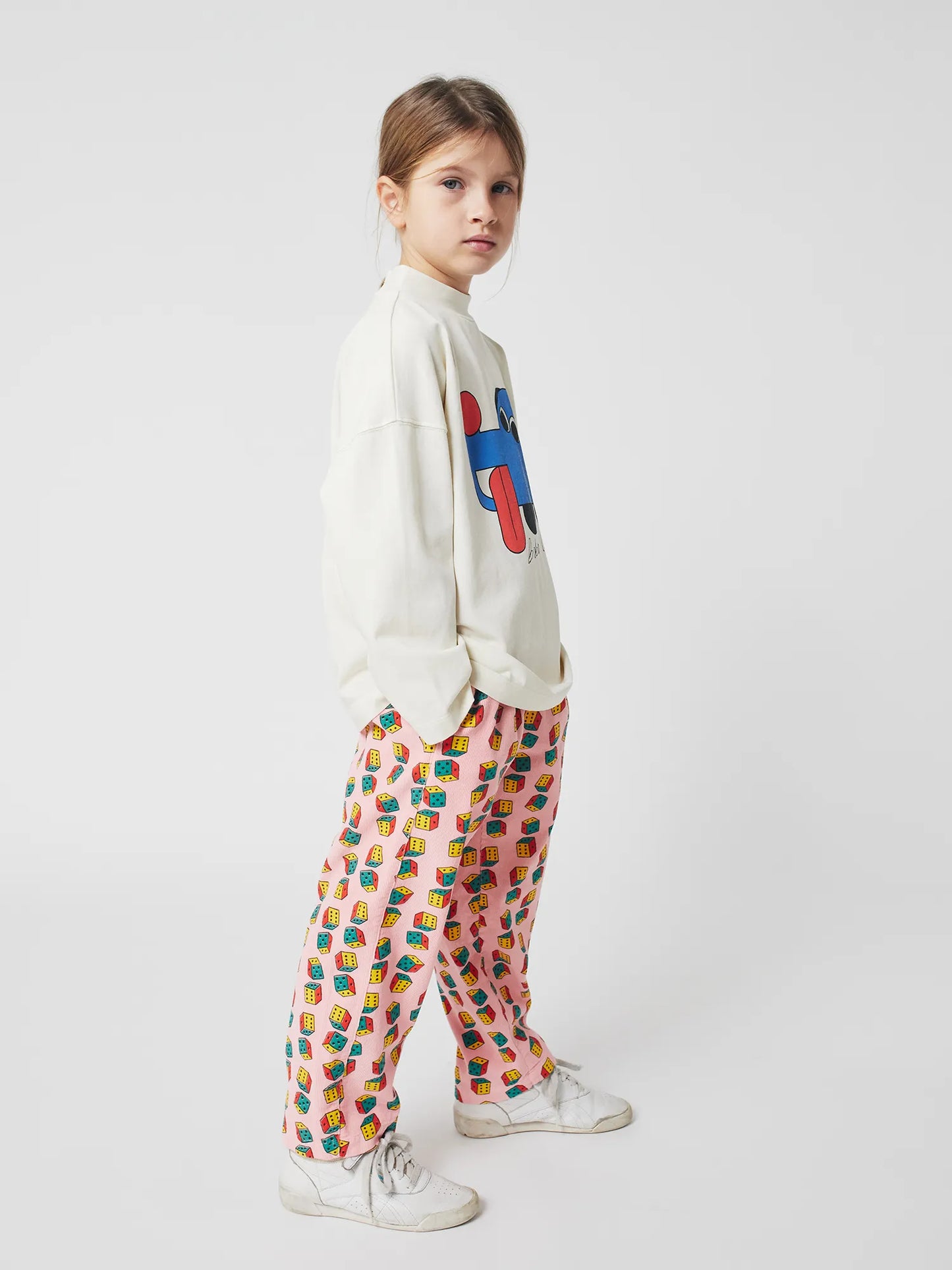 Dices all over micro corduroy pants