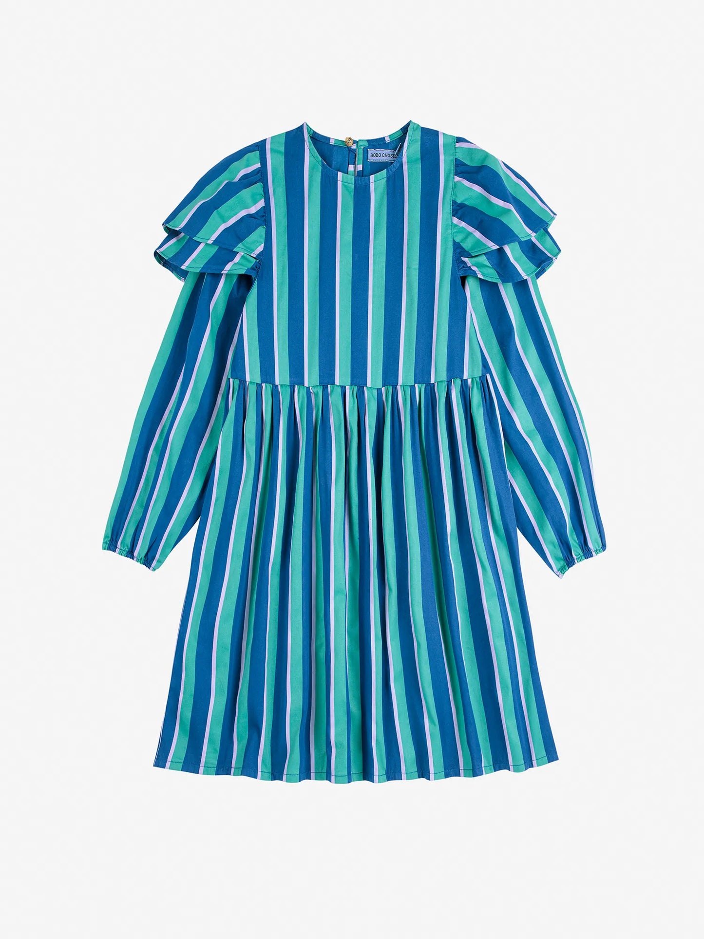 Gewebtes Kleid mit Streifen