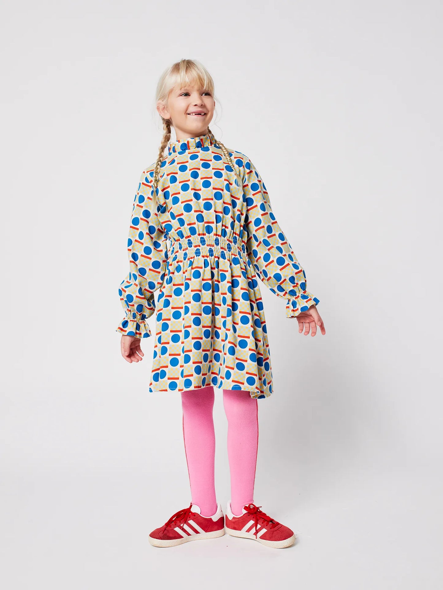 Geometric Scacs all over dress