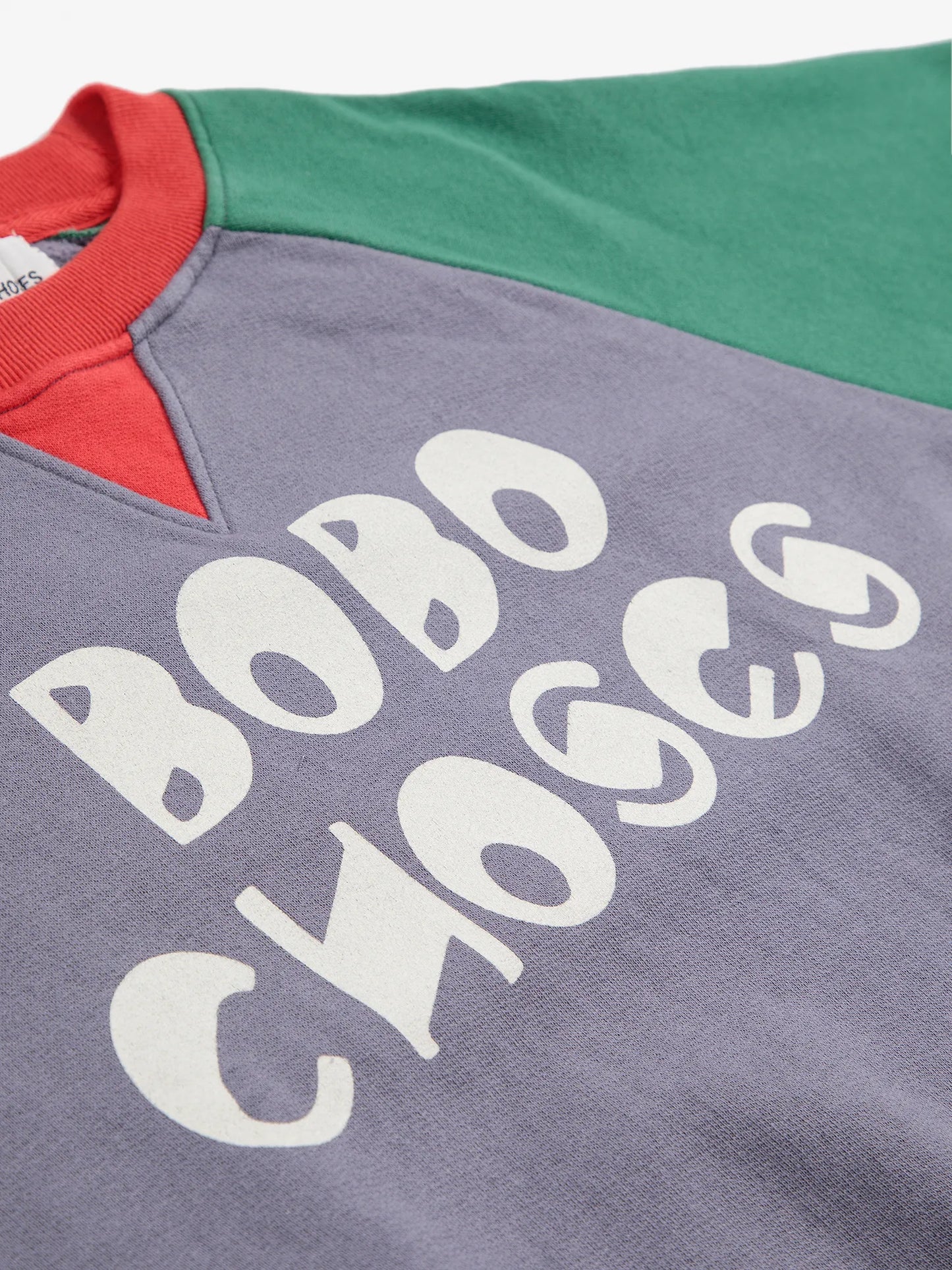 Bobo Choses color block 래글런 스웨트셔츠