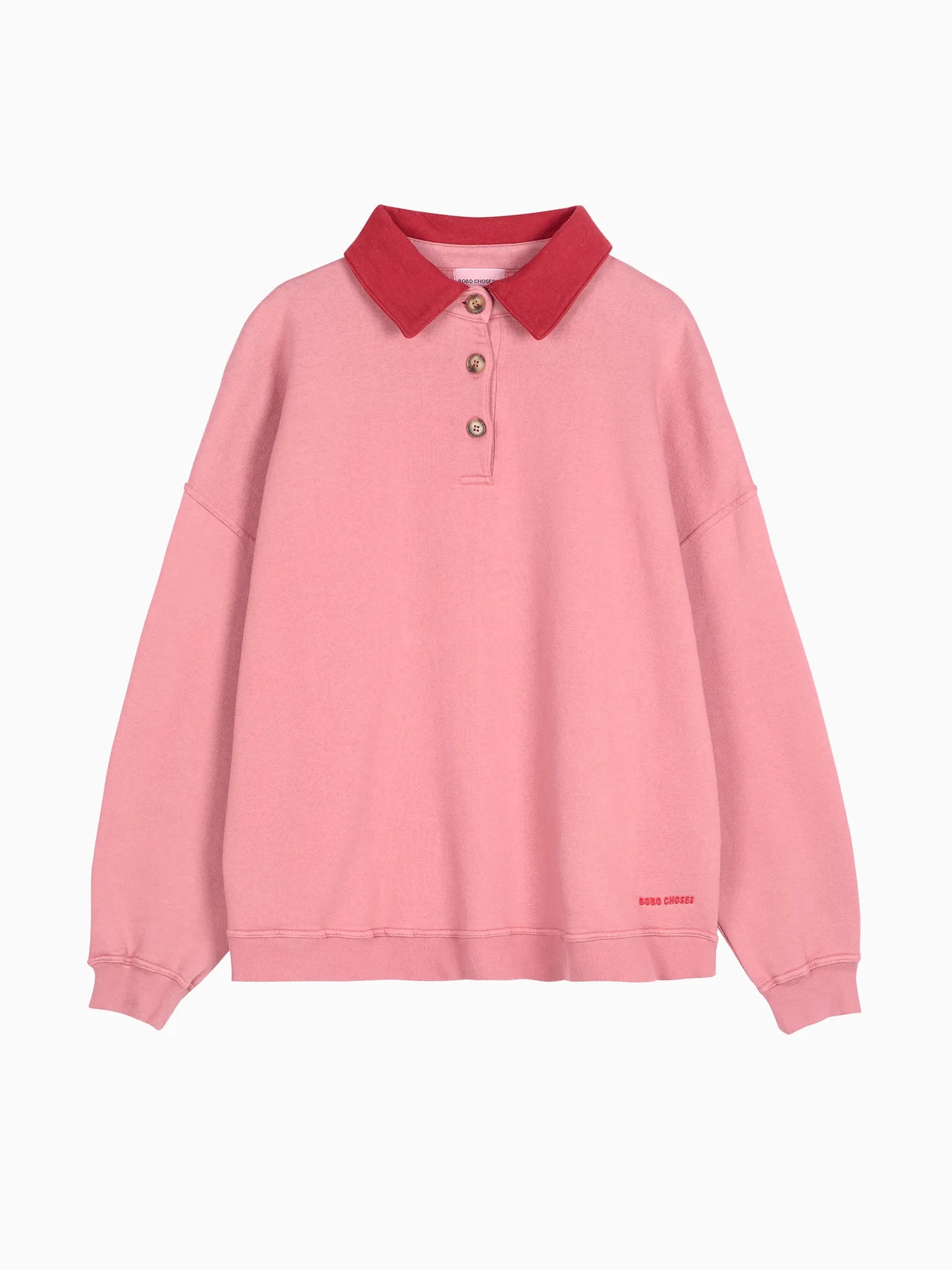 Colour block polo oversize sweatshirt