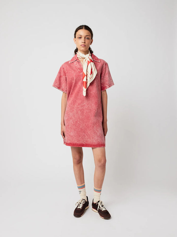 Short polo cotton dress