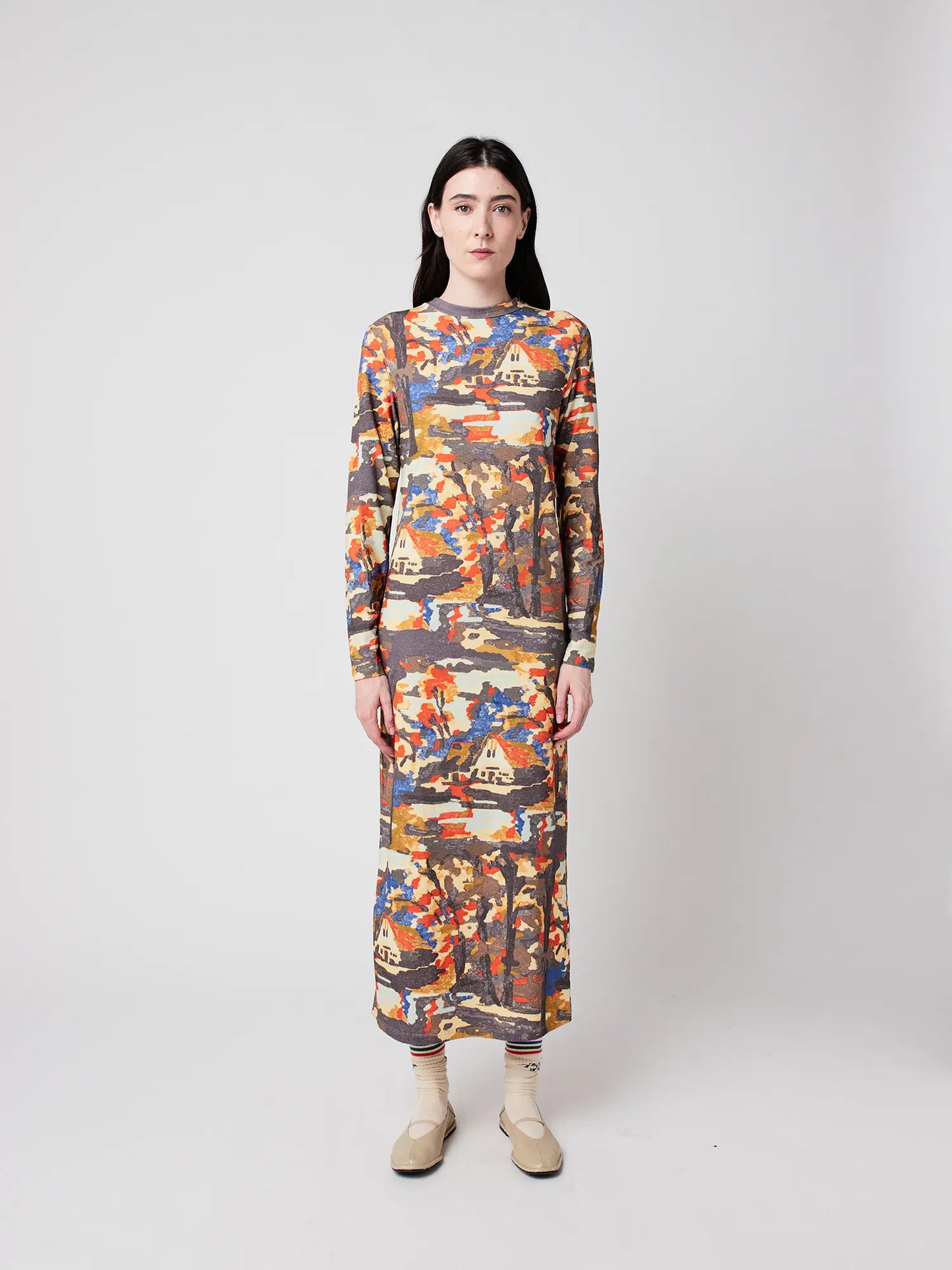 Vestit recte estampat Forest House