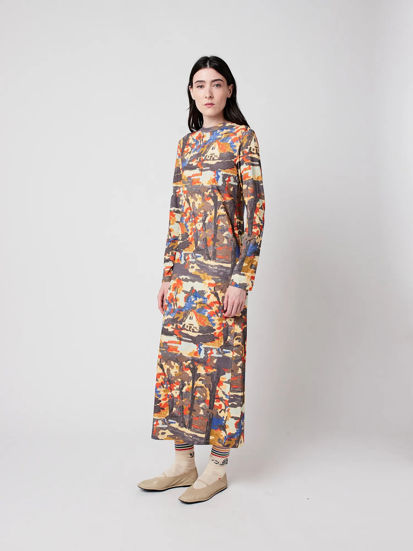Vestit recte estampat Forest House