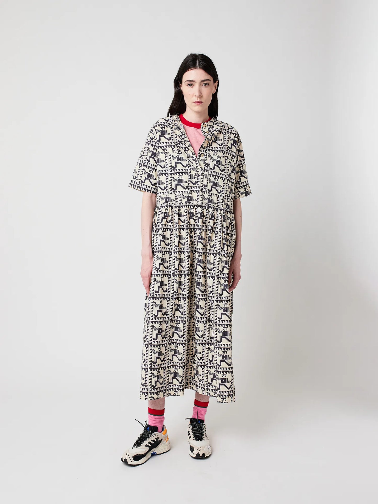 Vestido midi estampado Mr Pencil