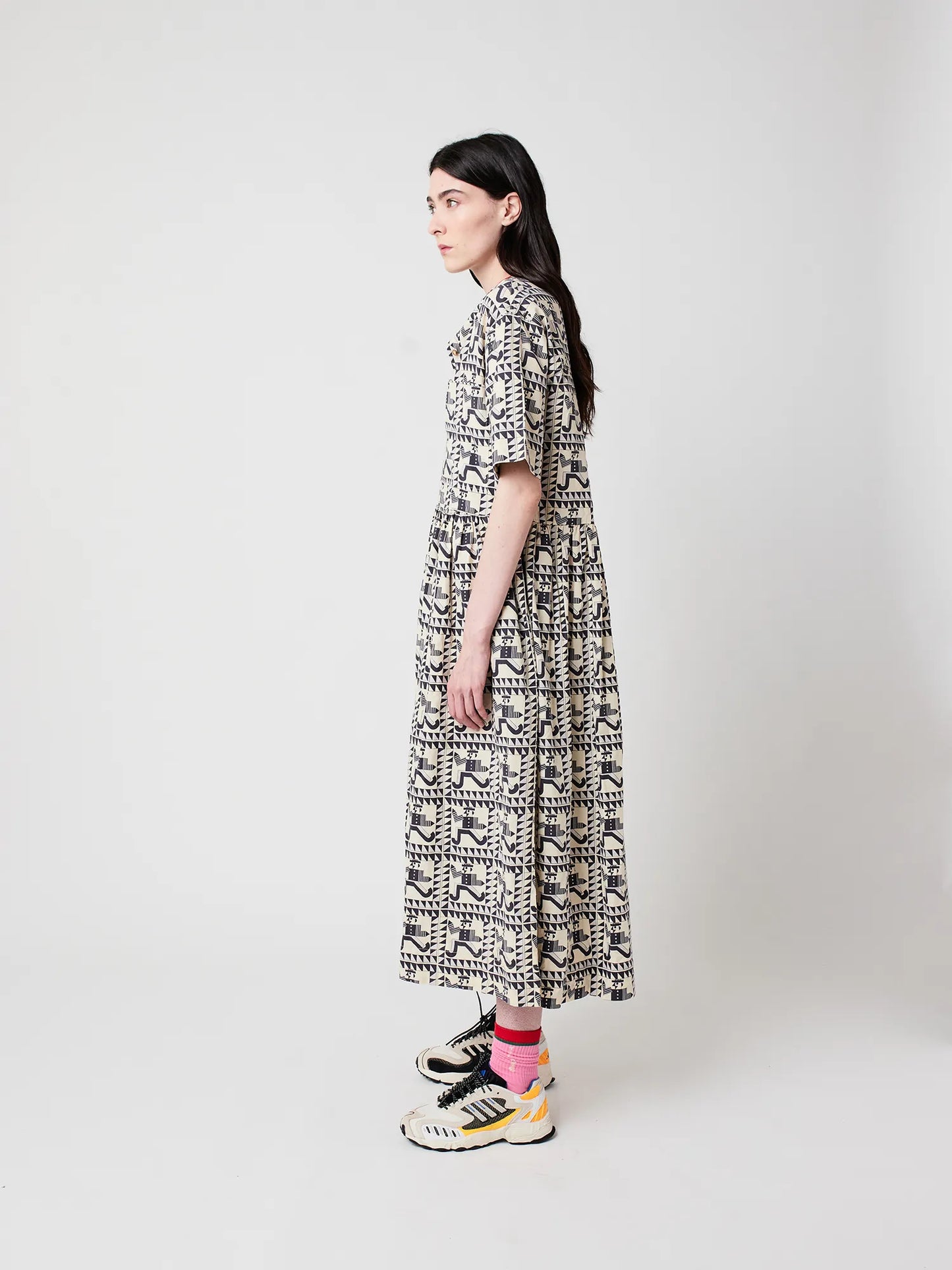 Vestido midi estampado Mr Pencil