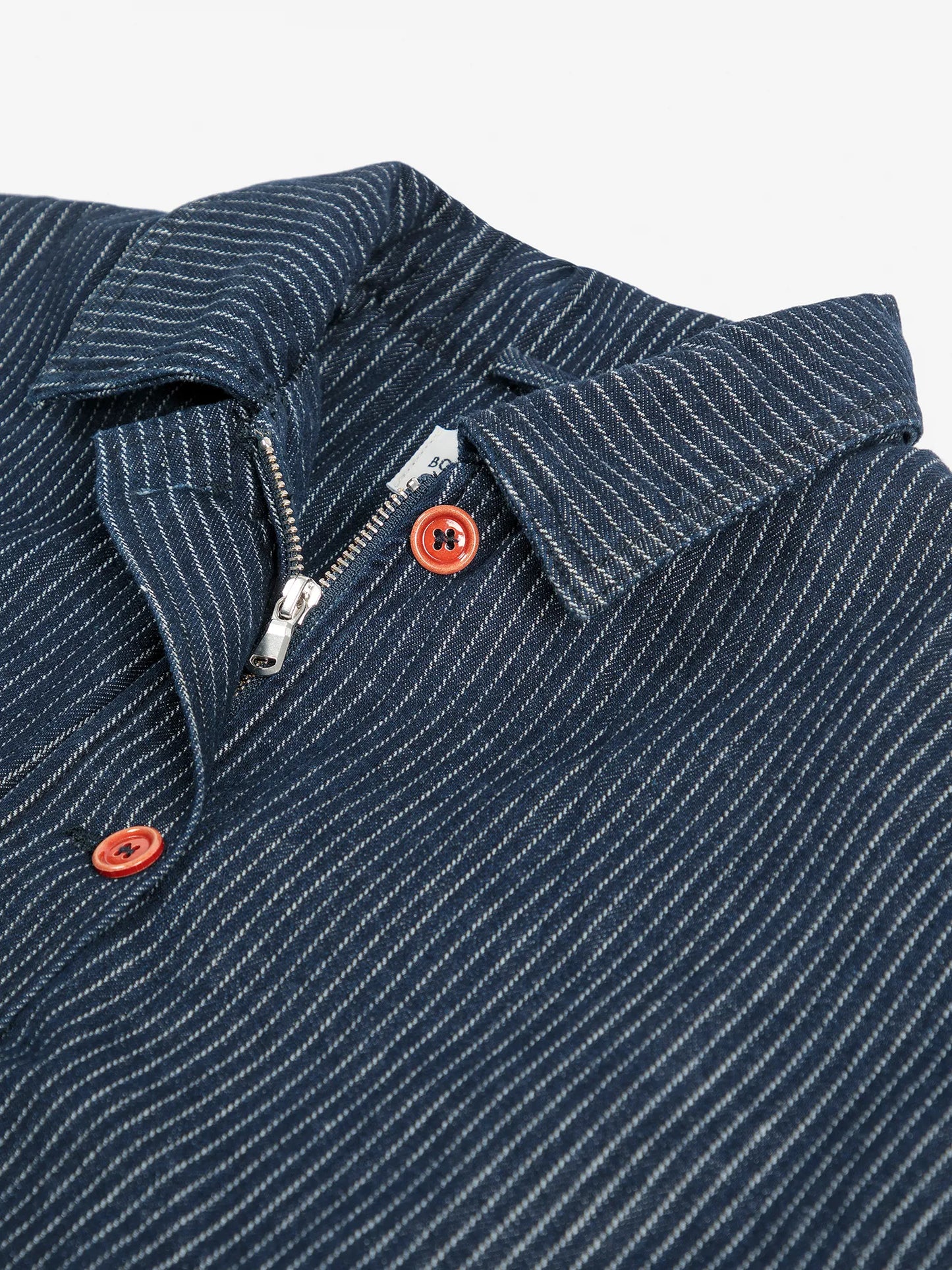 Jaqueta bomber de ratlles denim