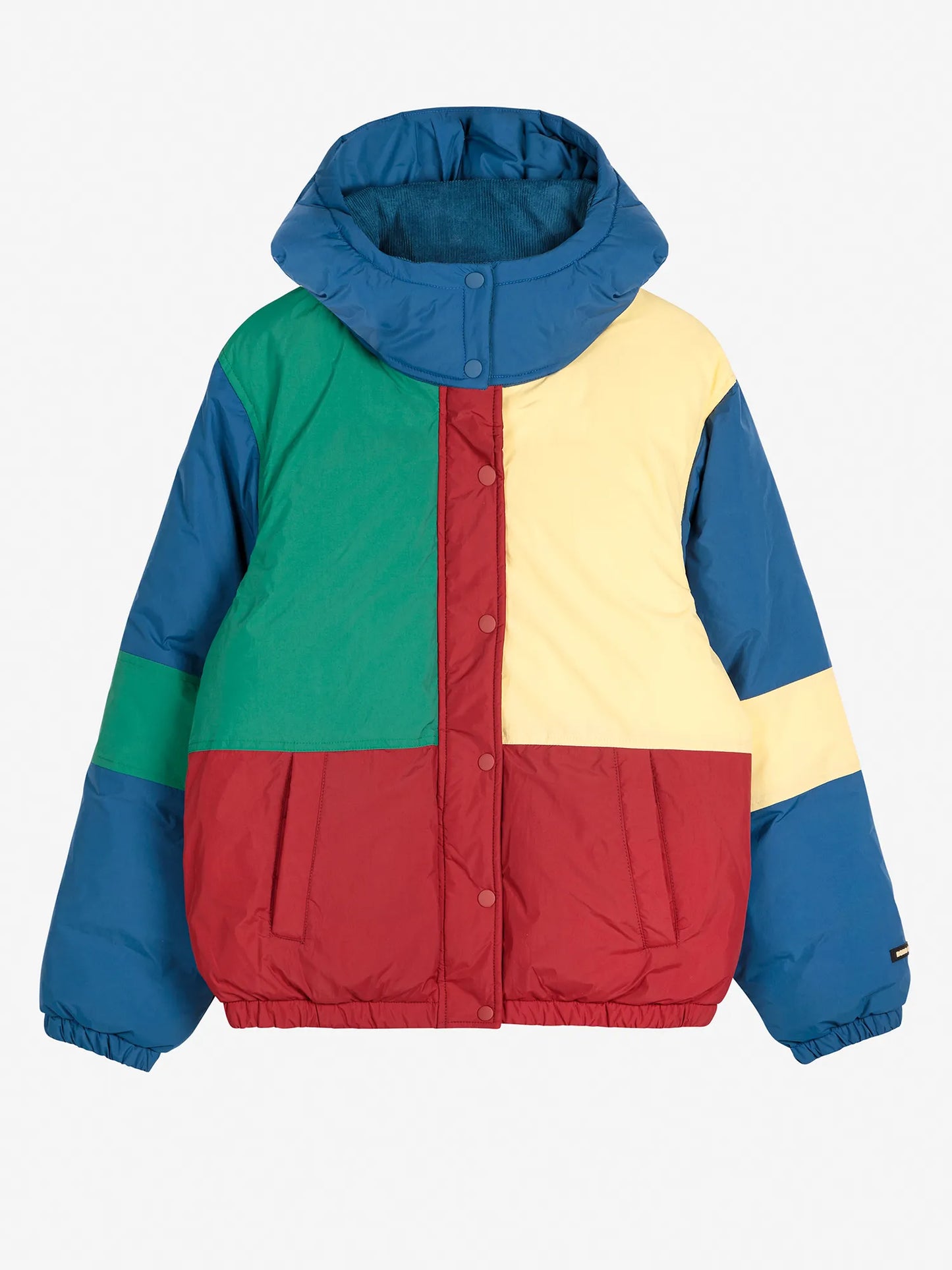 Chaqueta acolchada color block