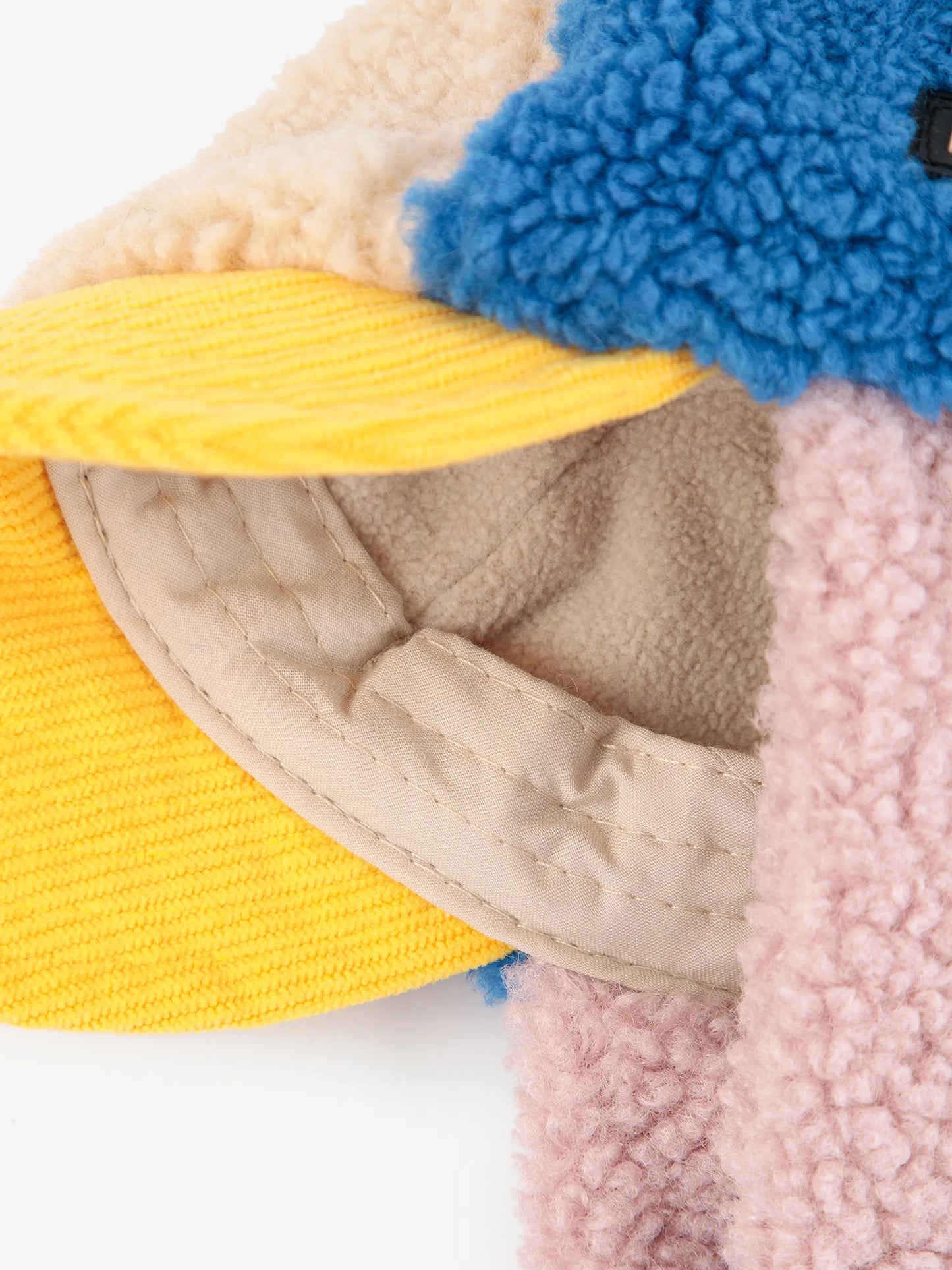 Bobo Choses color block sheepskin chapka