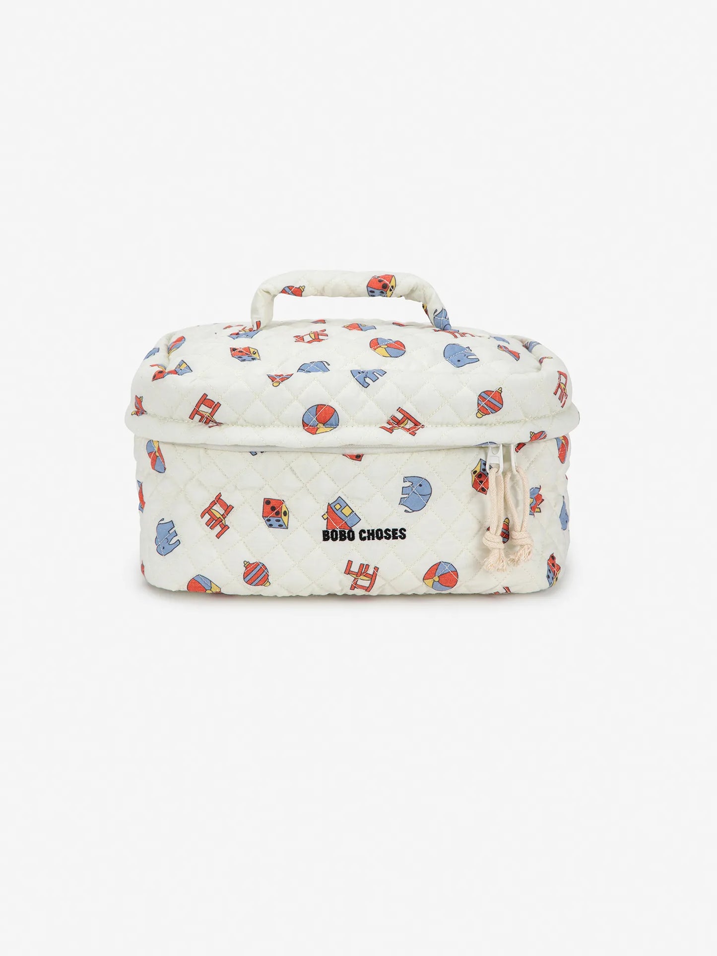 Toys all over quilted pouch