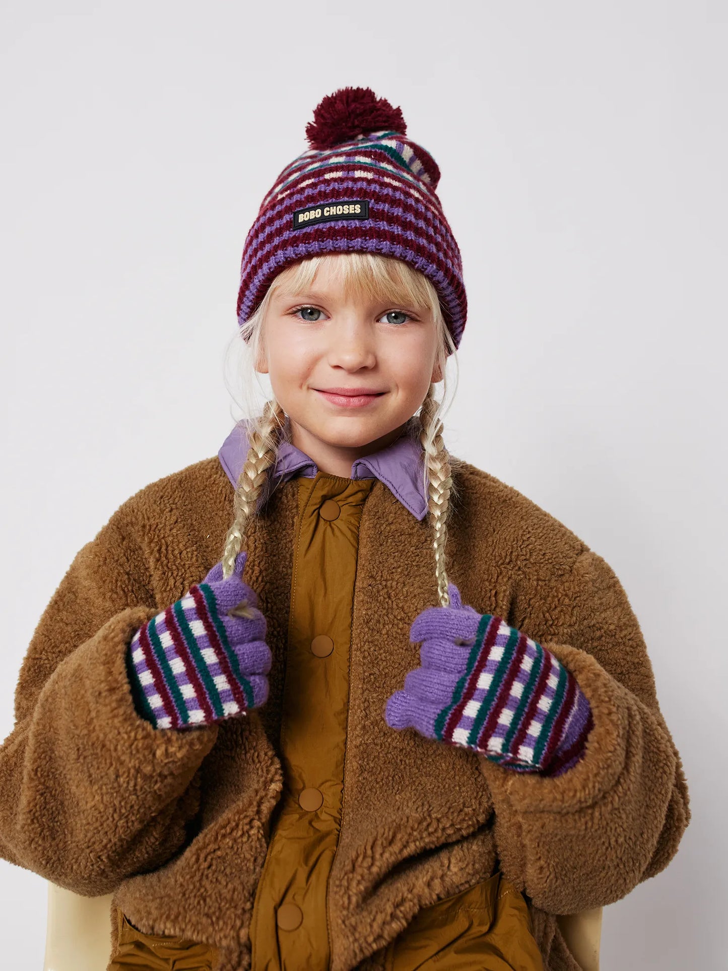Bobo Choses jacquard long gloves