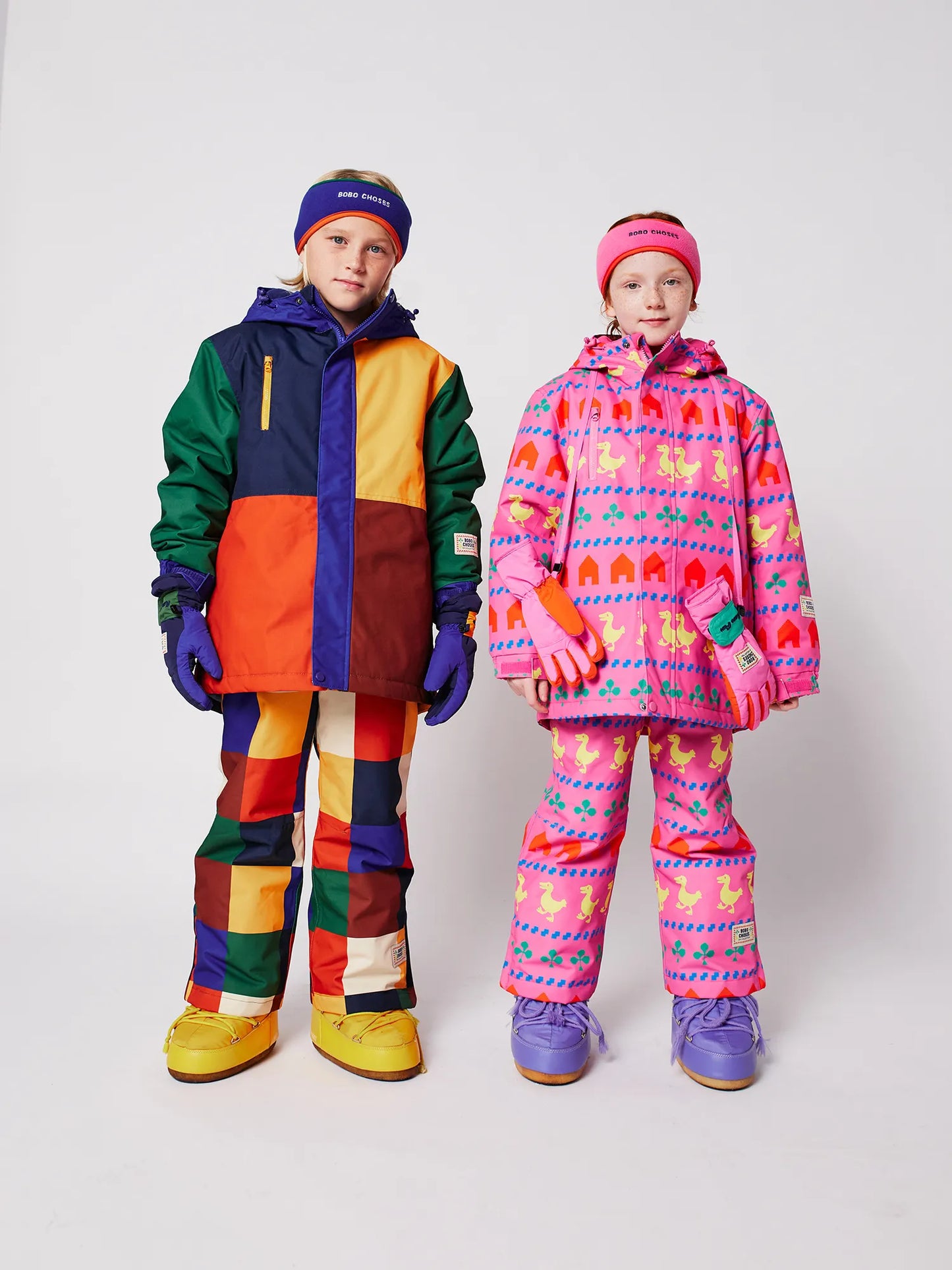Bobo Choses pink polar fleece headband