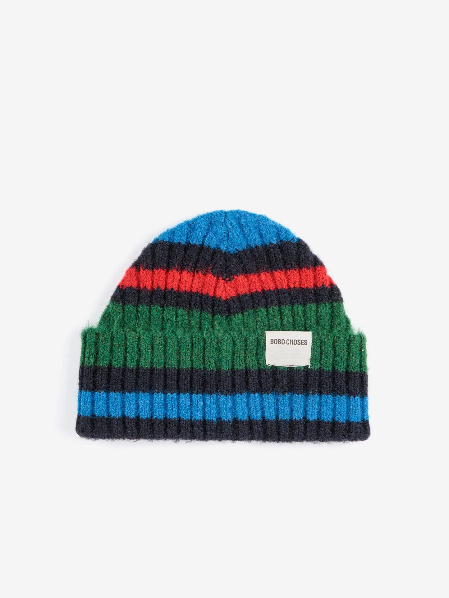 Gestreifte Strickbeanie