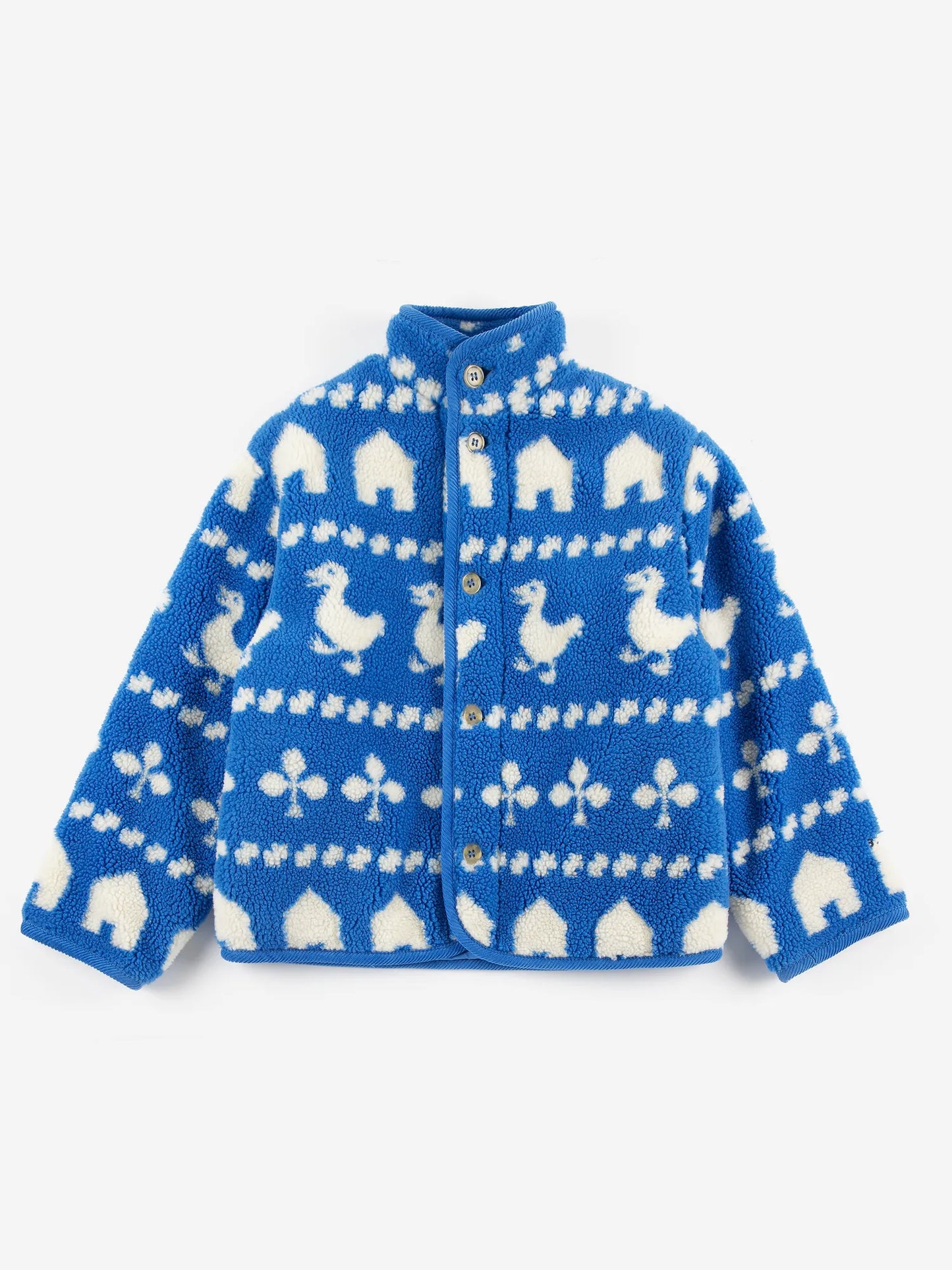 Farm jacquard sheepskin jacket