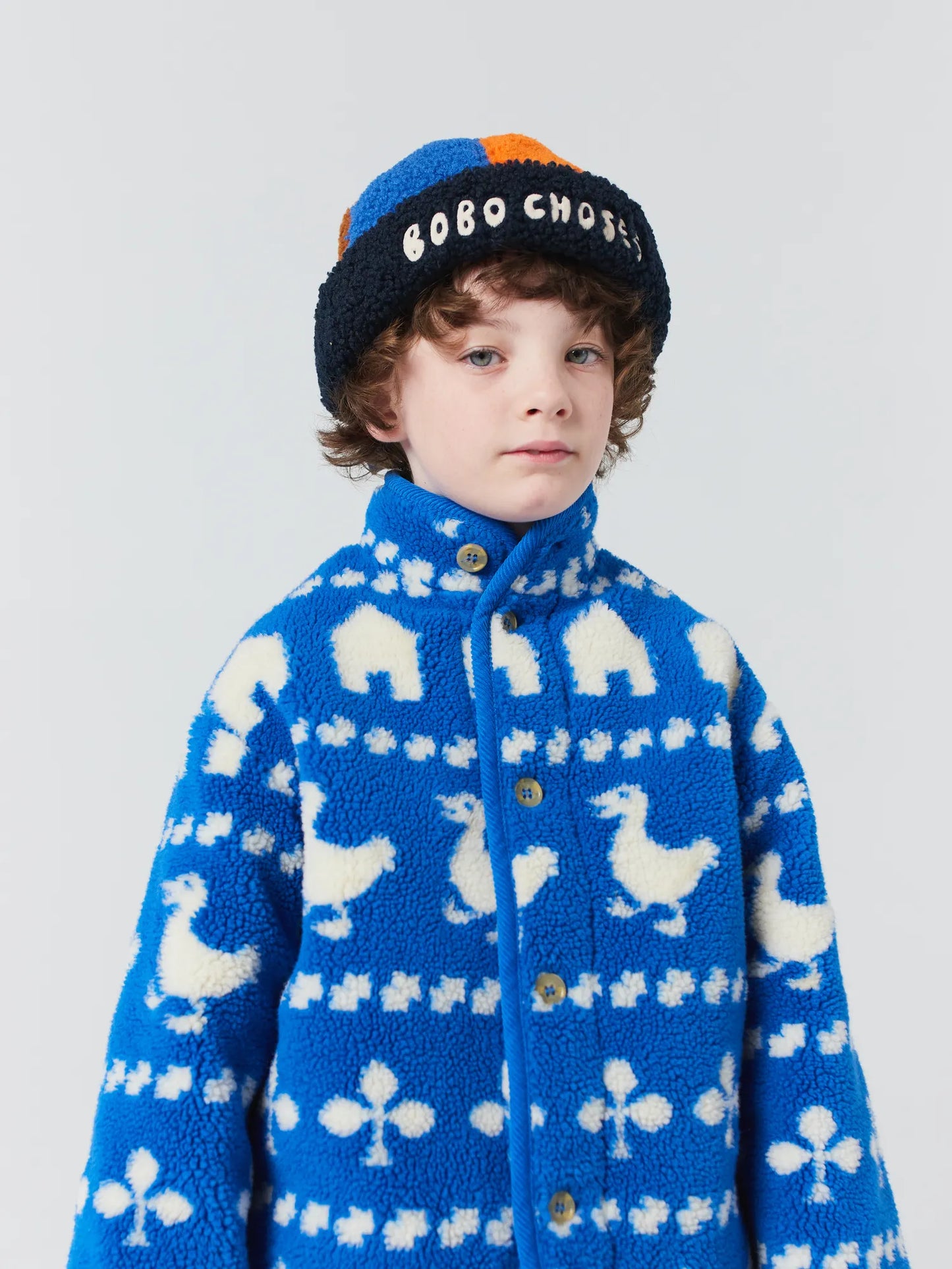 Farm jacquard sheepskin jacket