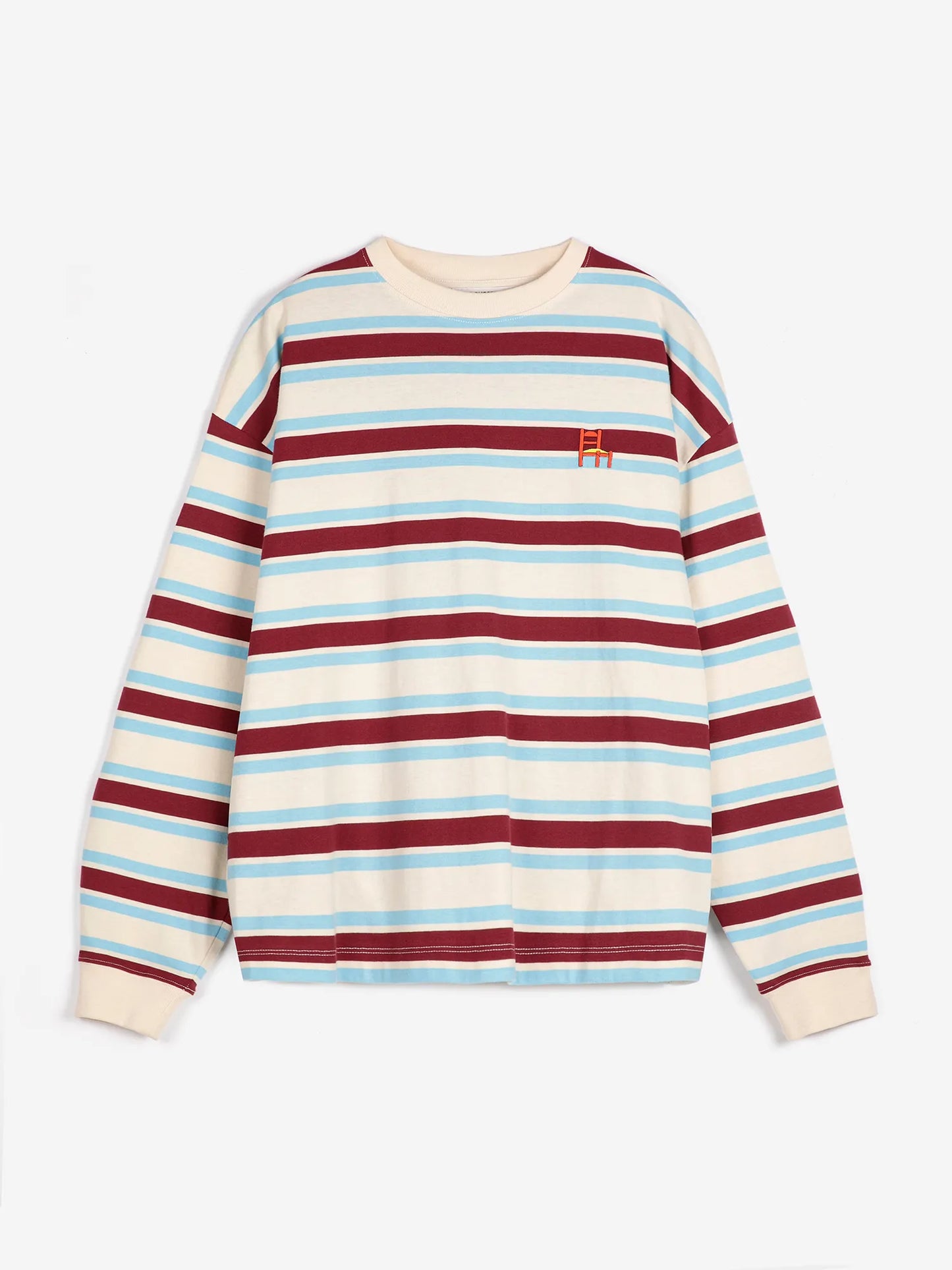 Knitted striped relaxed T-shirt