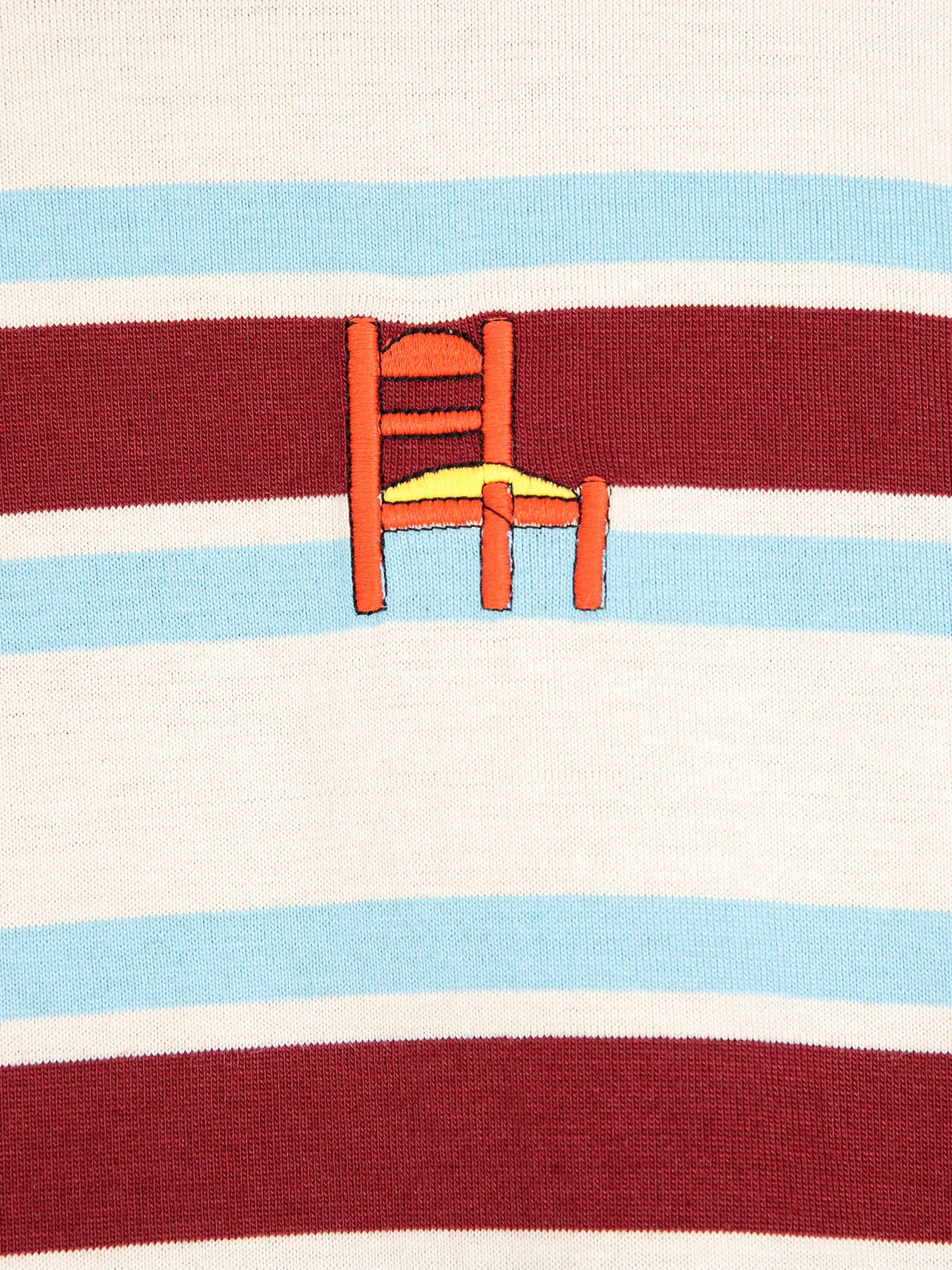 Knitted striped relaxed T-shirt