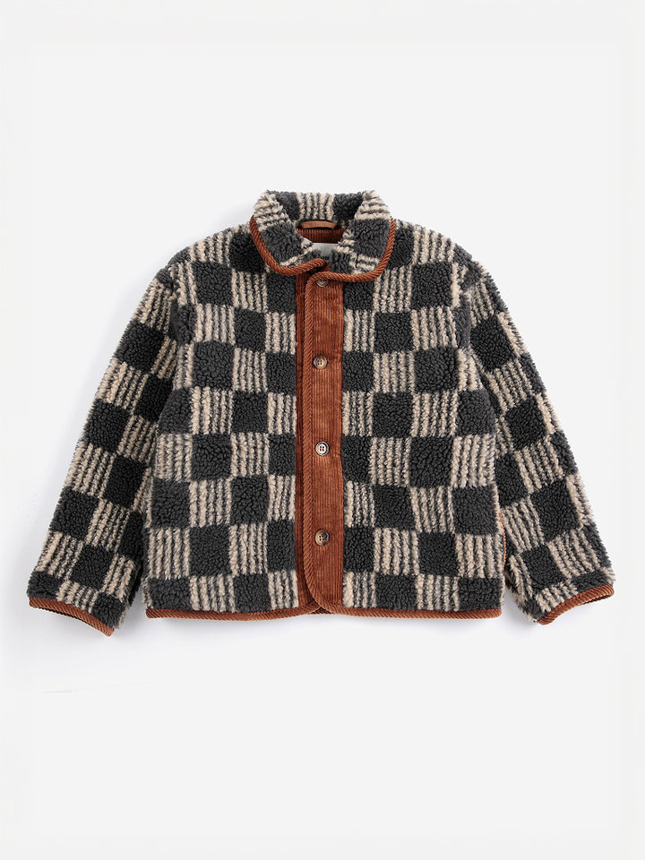 Chaqueta de borreguito infantil con estampado integral Almost Moiré