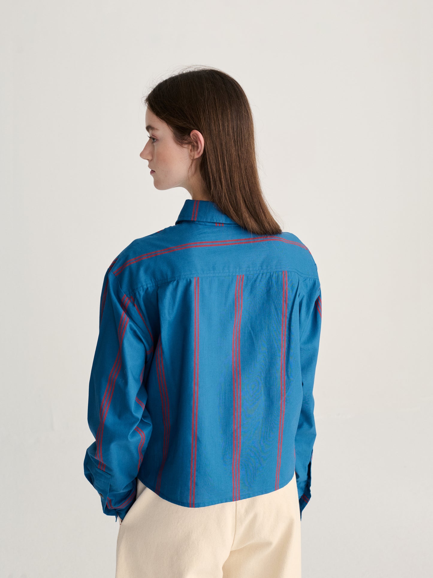 Camisa de popelín estampat Triple Stripes