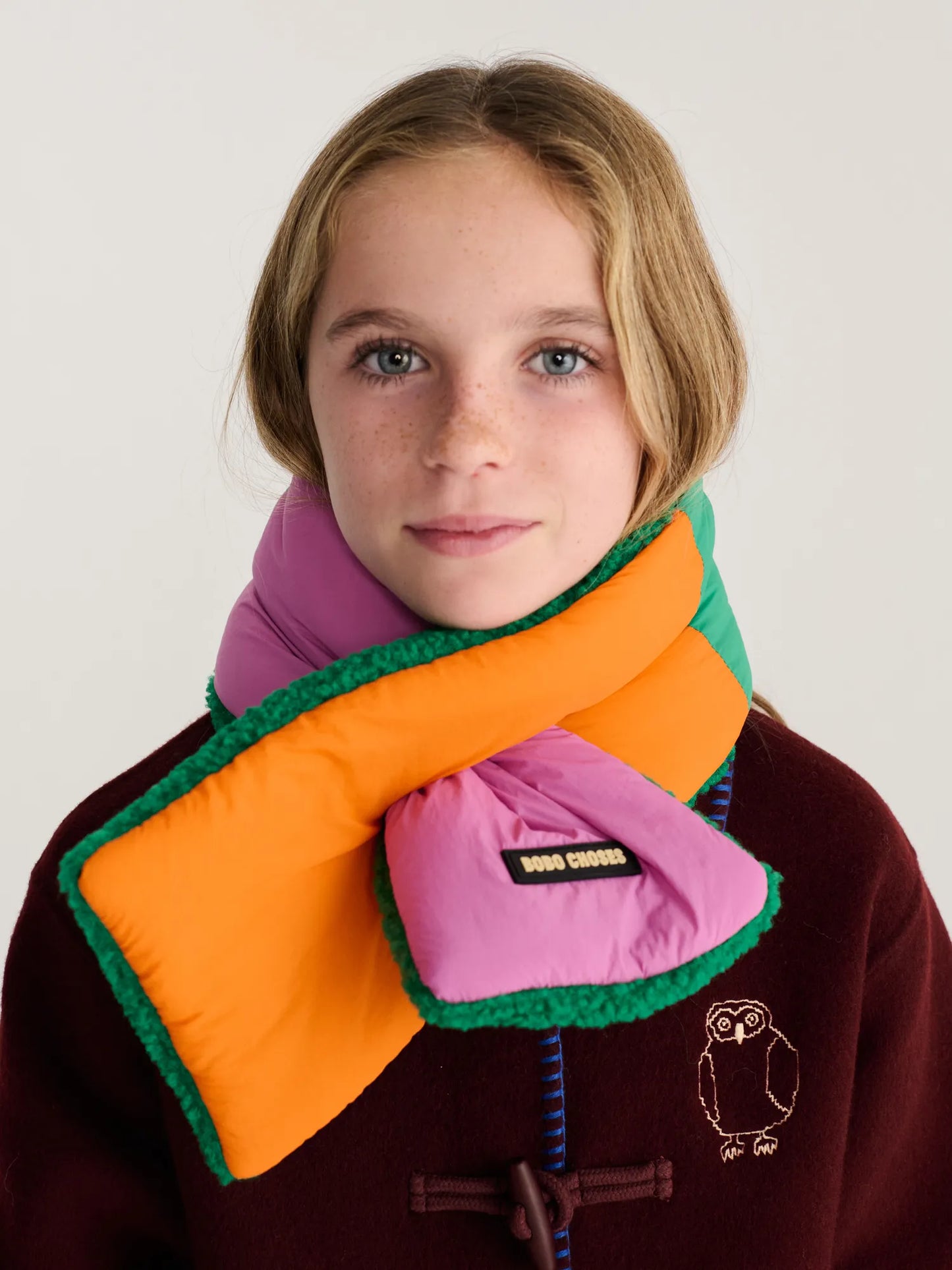 Tapaboques de borreguet rosa Color Block