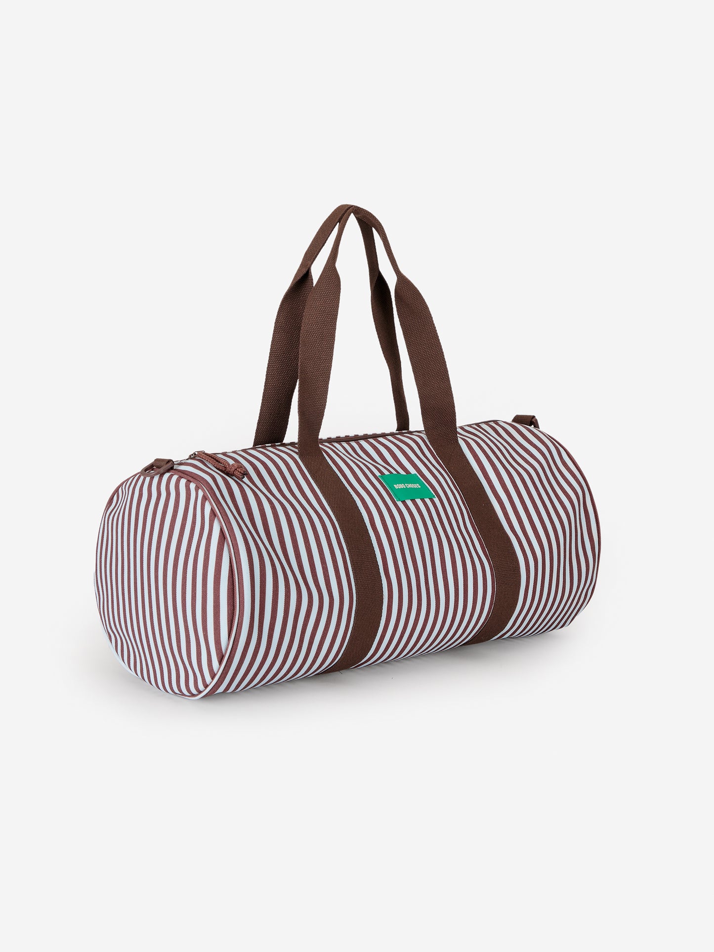 Striped canvas gym bag