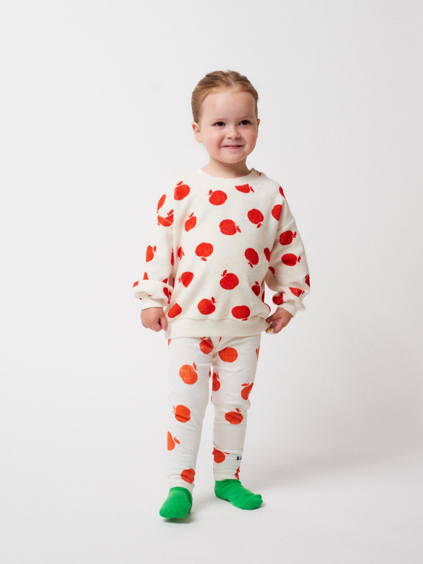 Baby-Leggings in Naturweiß Poma Allover