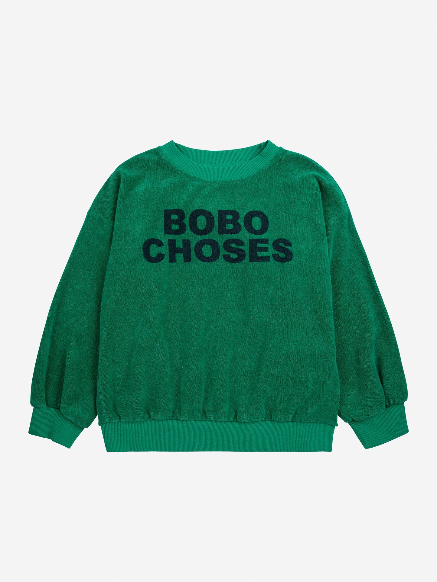 Bobo Choses Grünes Frottee-Sweatshirt