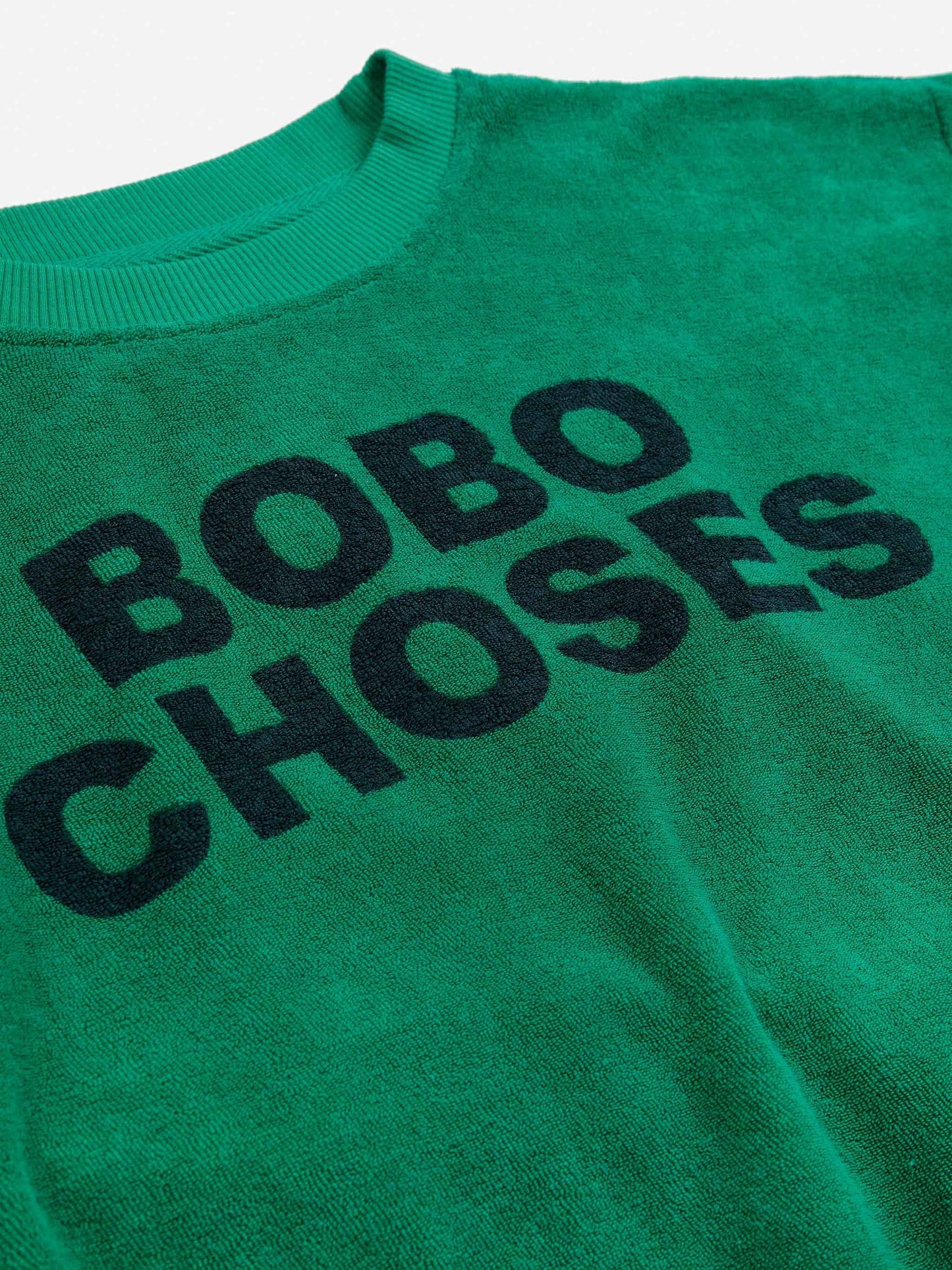 Bobo Choses Grünes Frottee-Sweatshirt