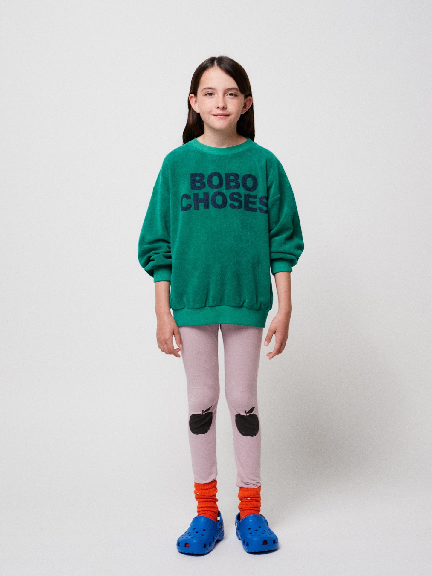 Bobo Choses Grünes Frottee-Sweatshirt