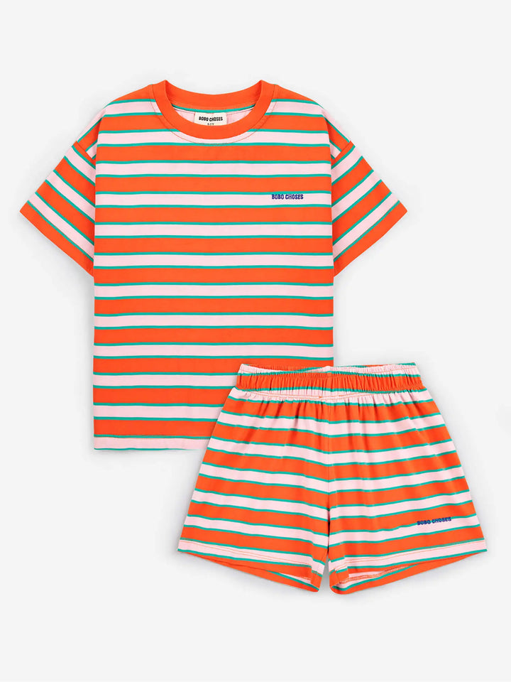 Conjunto de loungewear Bobo Choses Red Stripes
