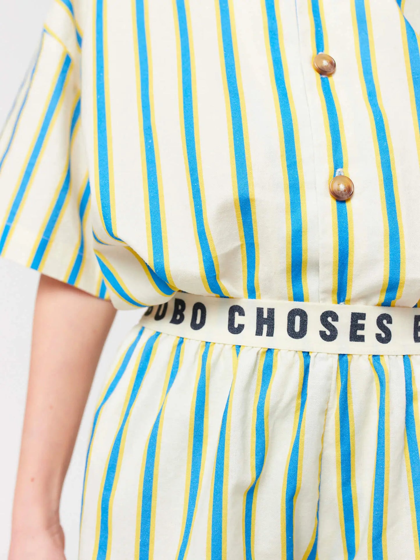Yellow Stripes 우븐 실내복 세트