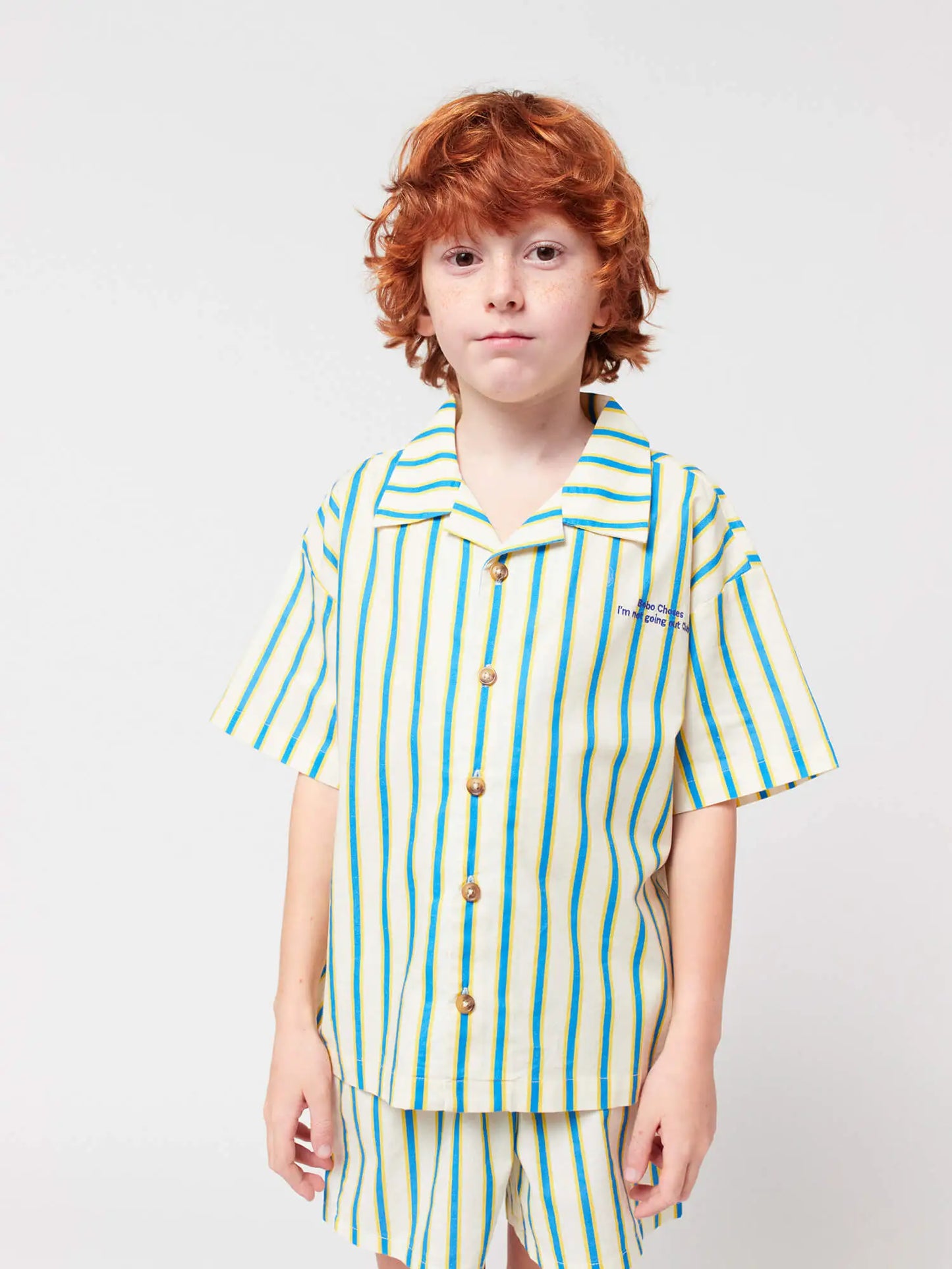 Yellow Stripes 우븐 실내복 세트