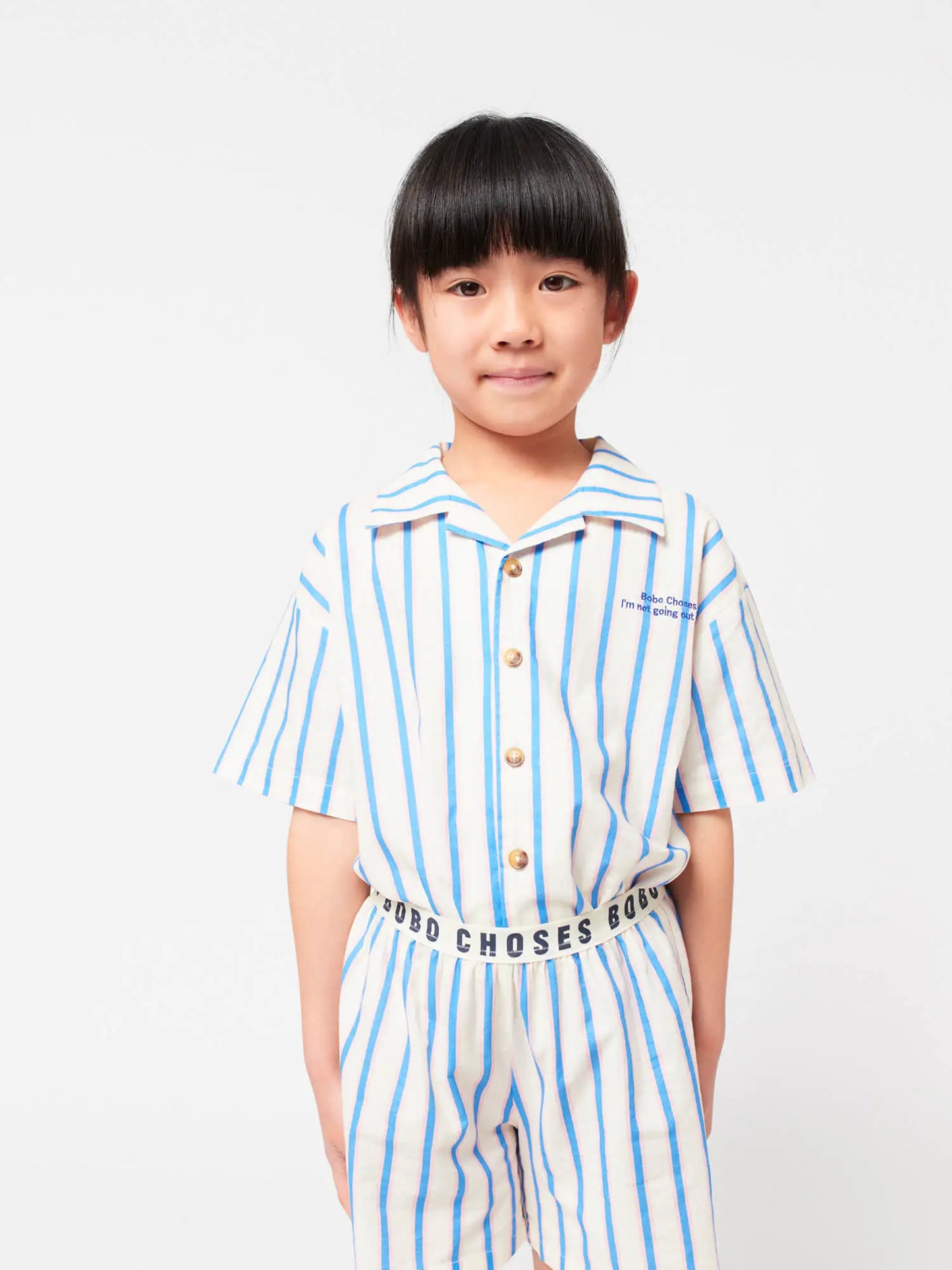 Blue Stripes 우븐 실내복 세트