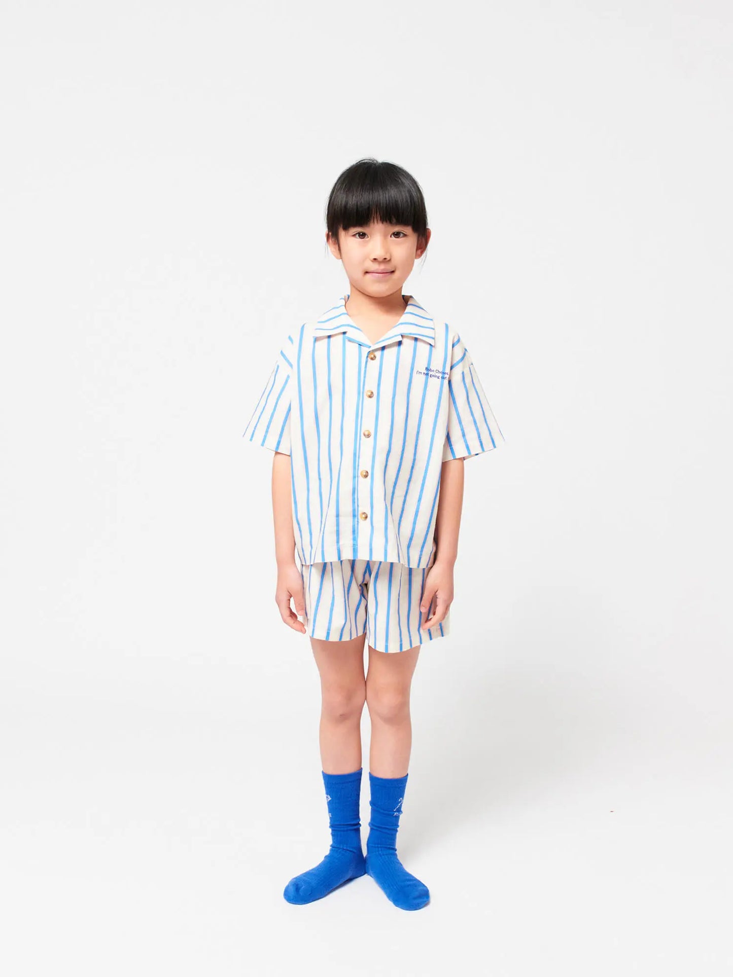Blue Stripes 우븐 실내복 세트