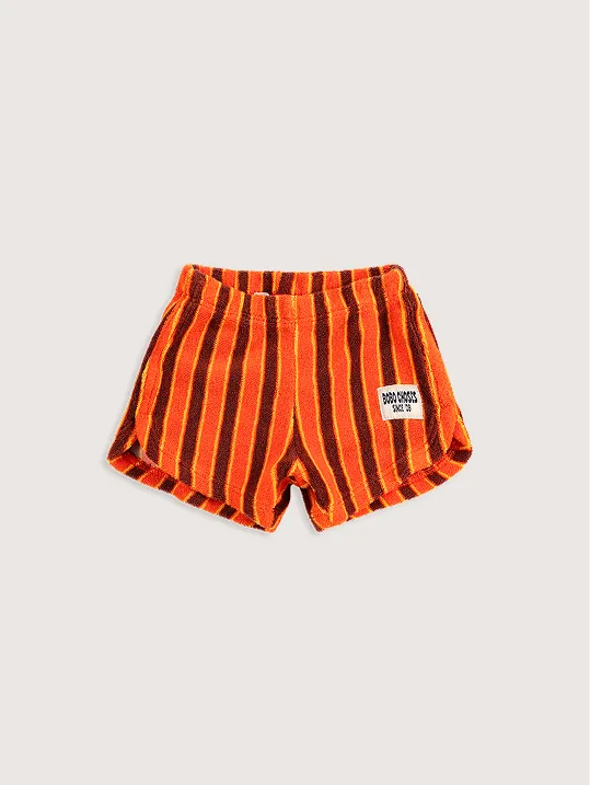 Striped Brick terry cloth shorts