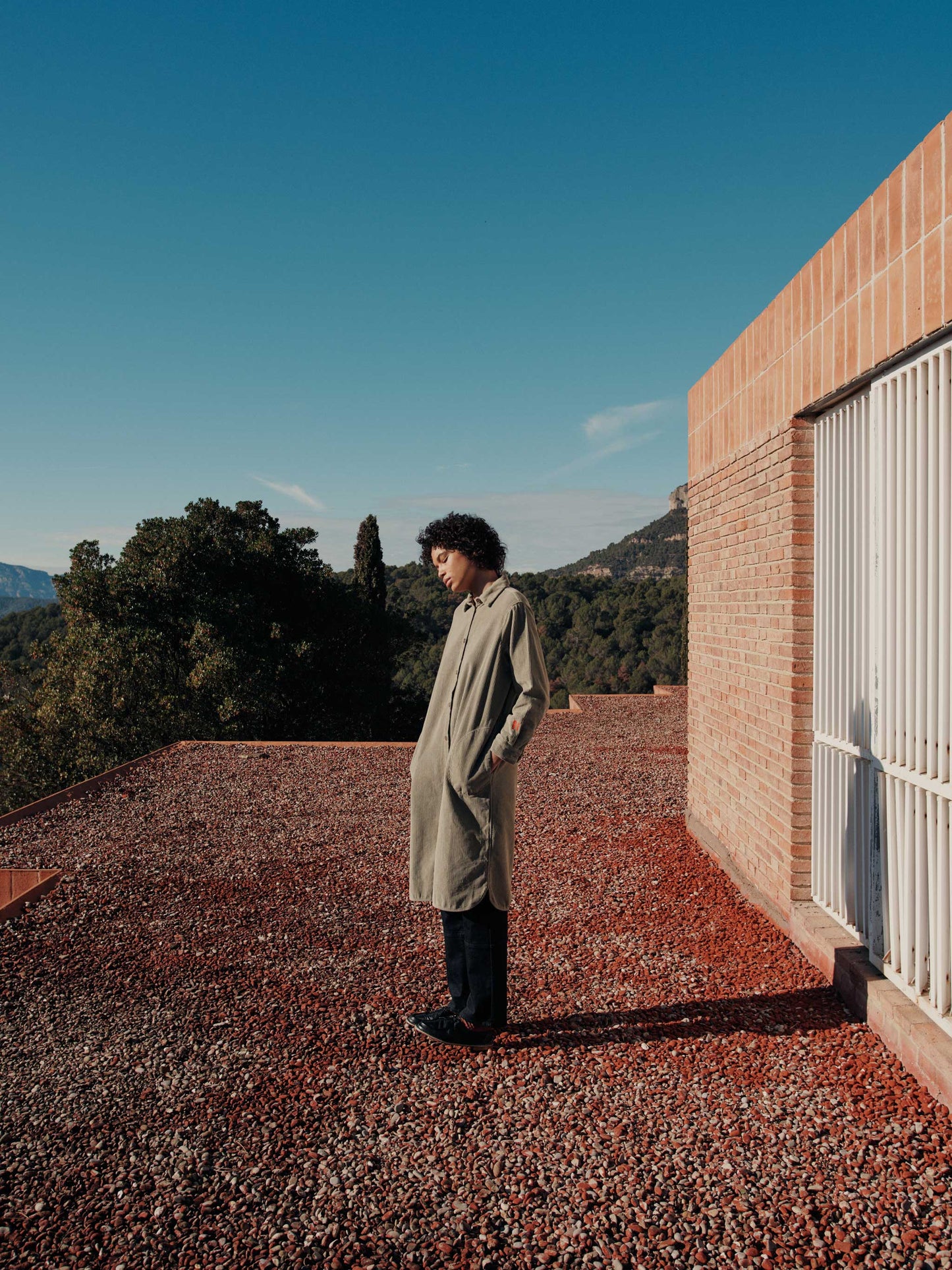 Corduroy shirt dress