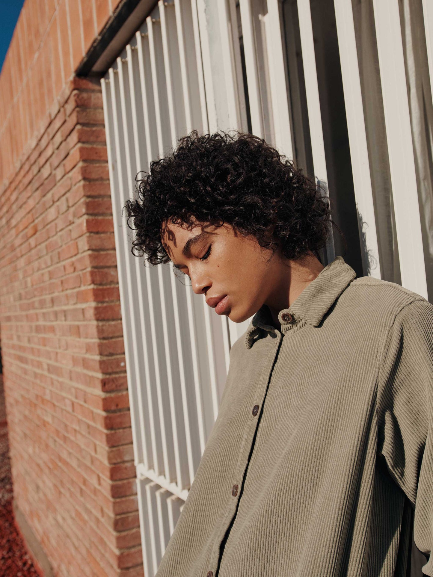 Corduroy shirt dress