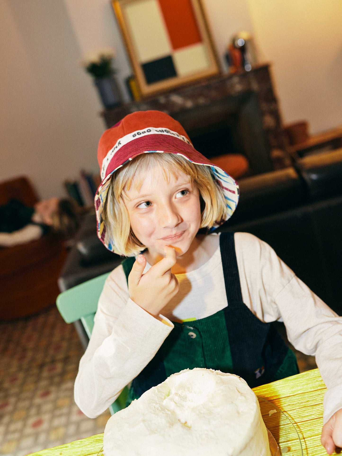 Reversible bucket hat 20th Milk Birthday by Bobo Choses