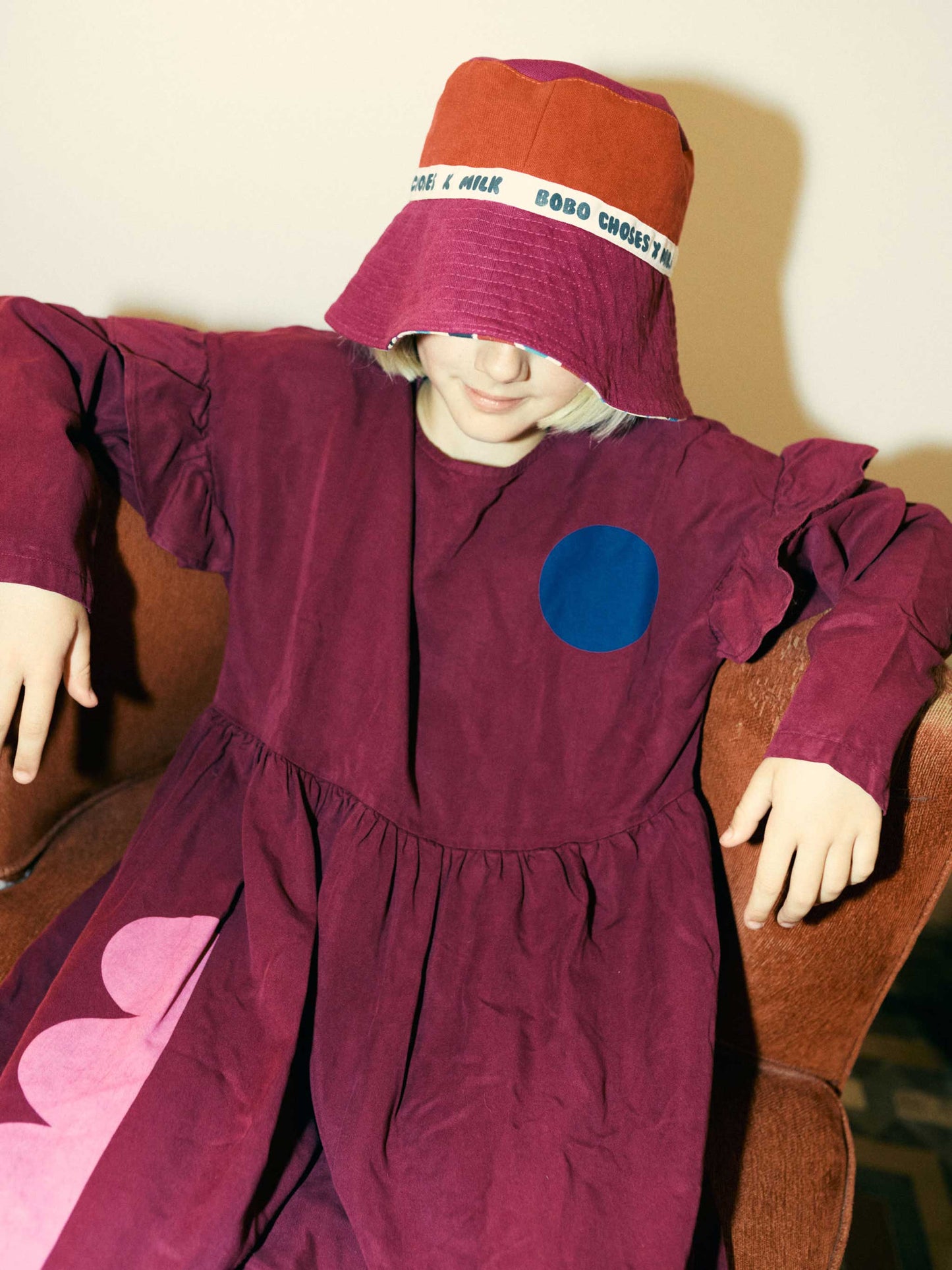 Reversible bucket hat 20th Milk Birthday by Bobo Choses