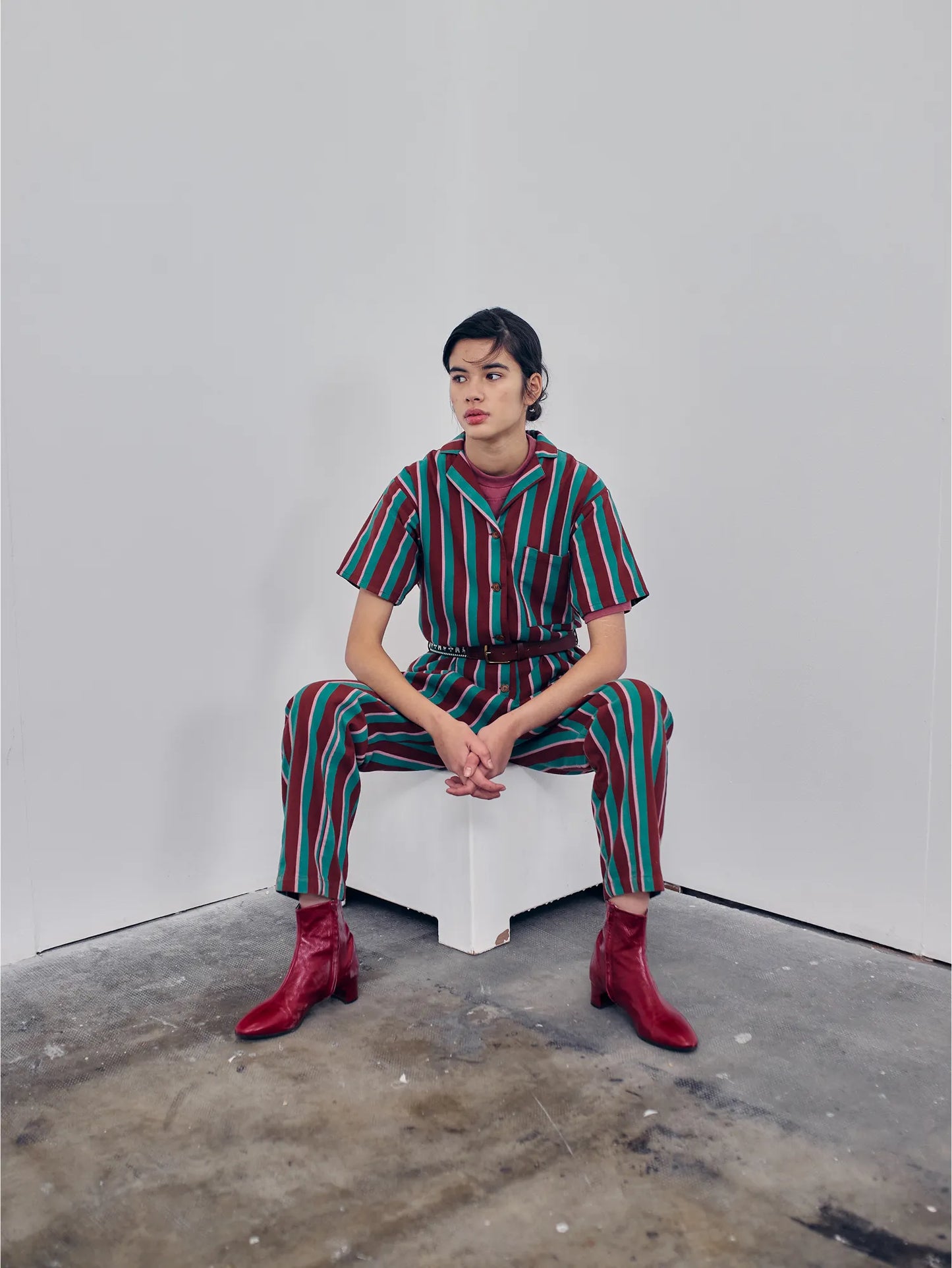 Washed cotton overall