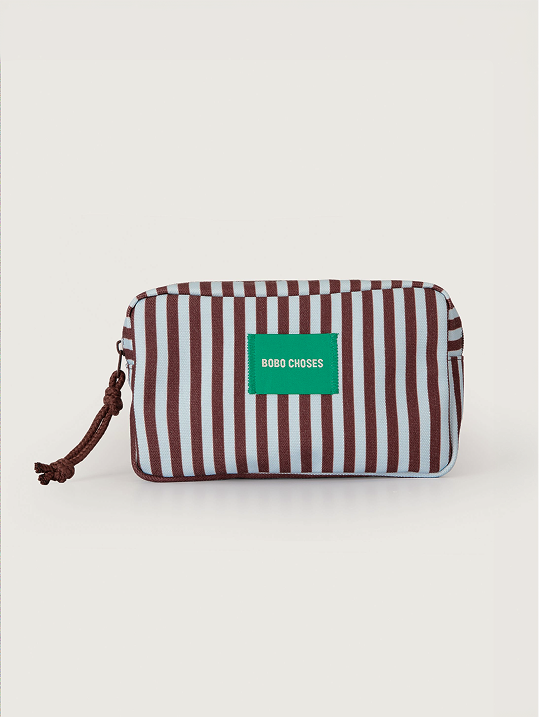 Pochette en toile à rayures