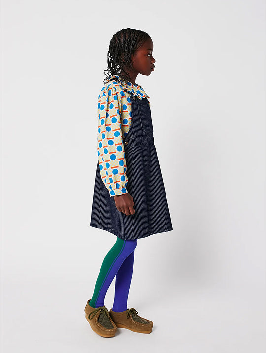 Tic Tac Toe denim dress look