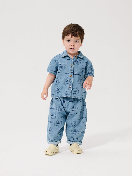 Pickles The Dog all over denim pants