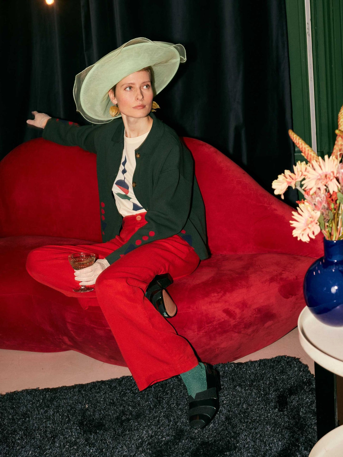 Palazzo lyocell trousers