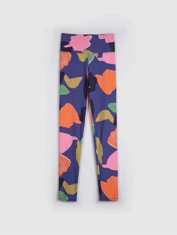 Blooming color pattern sporty leggings