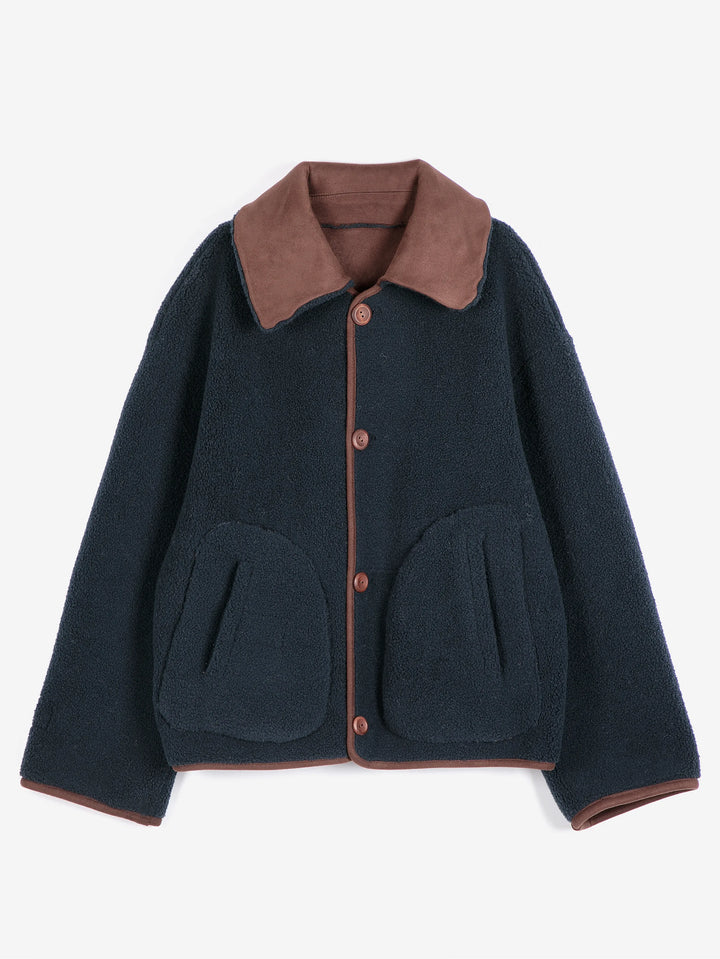 Reversible soft sherpa jacket