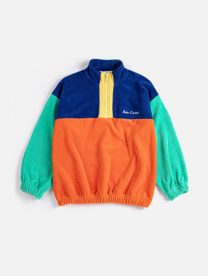Bobo Choses color block zipped sweatshirt